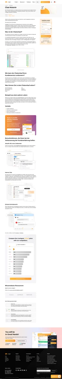 Der Chat-Verlauf ist zusammen mit Ihren aktuellen Chats verfügbar. Verfolgen Sie frühere Kundenanfragen oder suchen Sie nach Informationen.