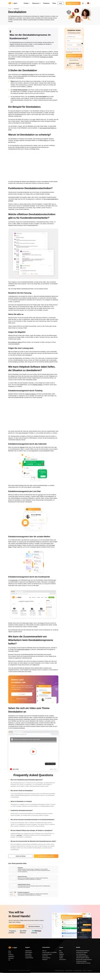 Erfahren Sie mehr über Deeskalation. Verstehen Sie die Konzepte des Kundensupports eingehend mit einfachen Erklärungen von Fachleuten.