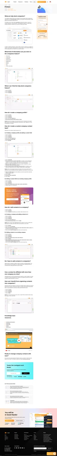 Organisieren Sie Ihre Kunden in Unternehmen und verfolgen Sie, was diese Unternehmen anfordern. Probieren Sie dieses Feature von LiveAgent aus - Sammlungen Ihrer Kontakte.